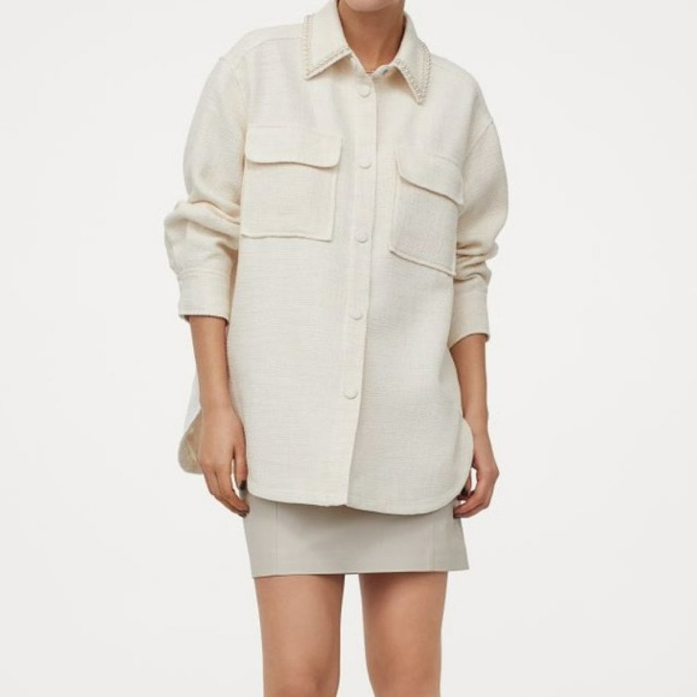 H&M Cream Button-Up Jacket - Picture 1 of 14